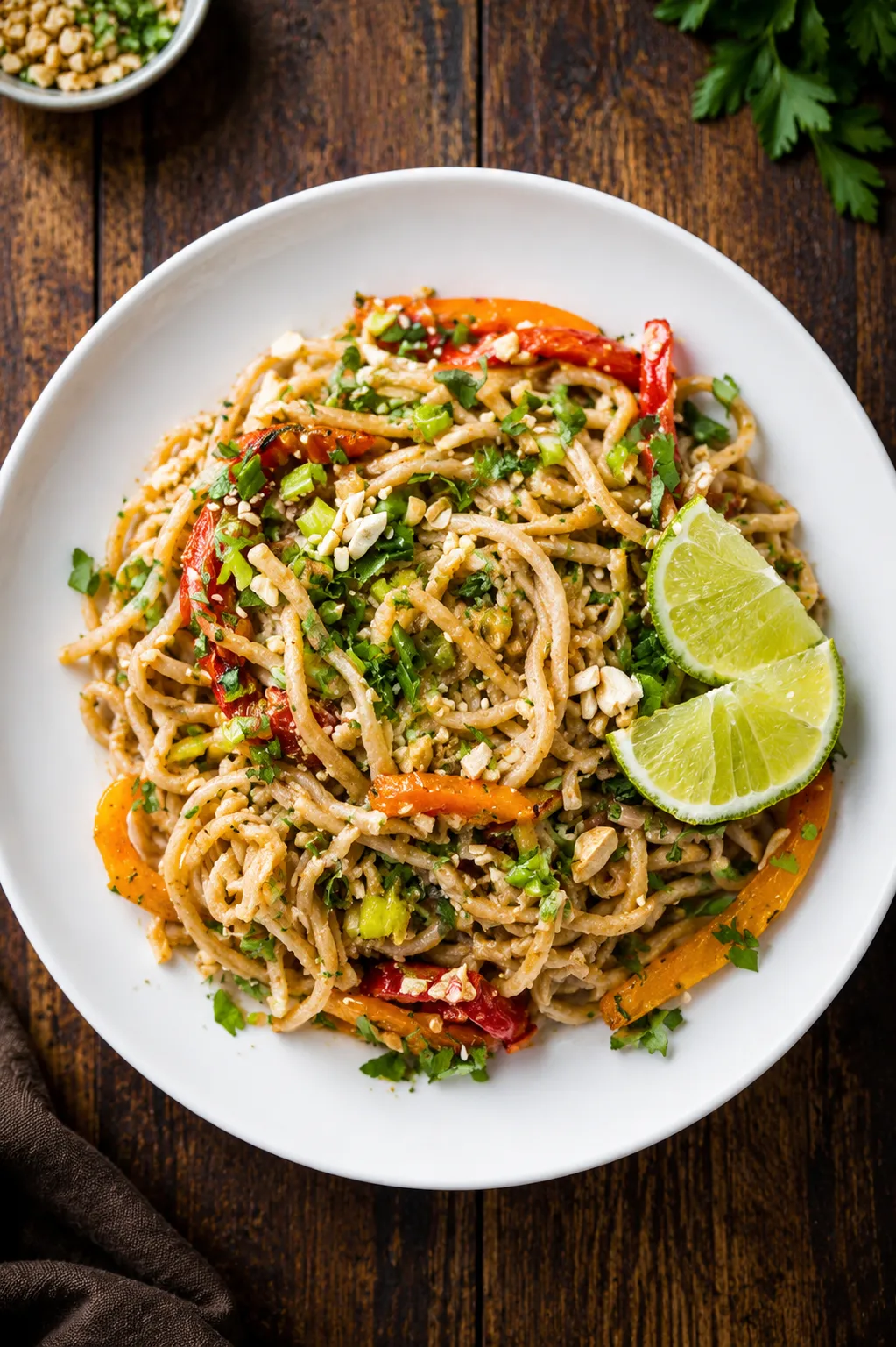 Pad Thai with house peanut sauce at Bun's House Restaurant, Saskatoon